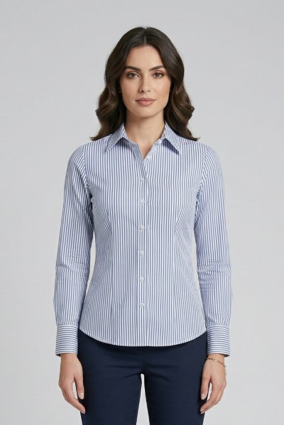 PDK camicia rigata in cotone stretch 056951 — 805219040078818_1