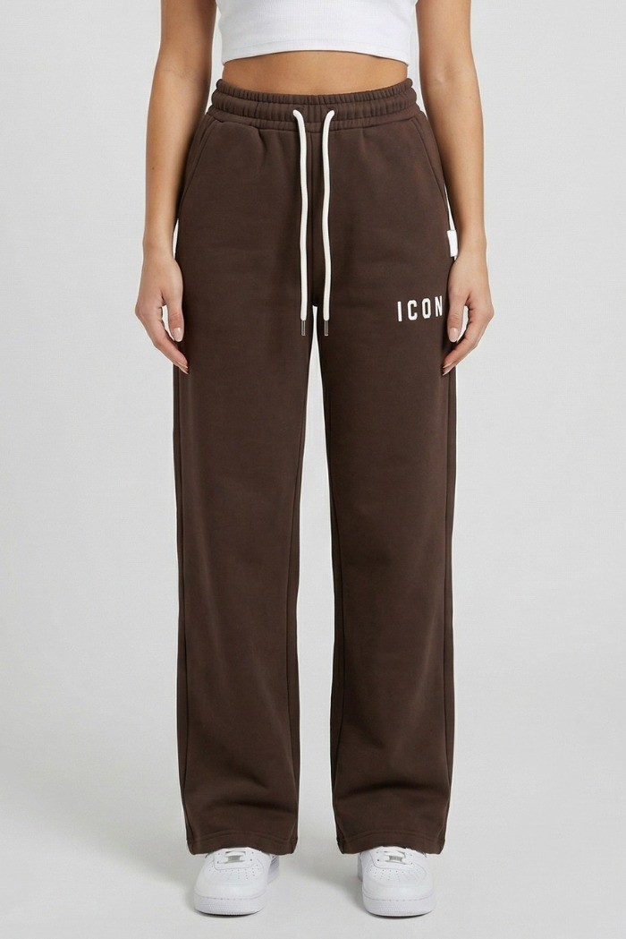 Icon pantapalazzo in cotone stretch con mini stampa logo IDP002 [1e6de610]