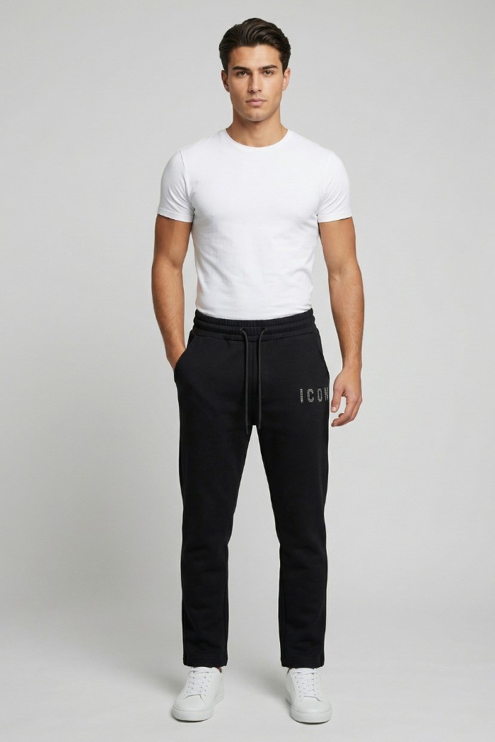Icon jogger in misto viscosa con logo borchiato IUP010 [31ee88af]