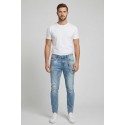 Icon jeans slim fit in denim con stampa logo posteriore Rhode Island IUD003 [ae7a9ebe]