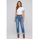 Maidoma jeans in denim di cotone stretch con risvolto pe26f337/ma8152 [6976c55c]