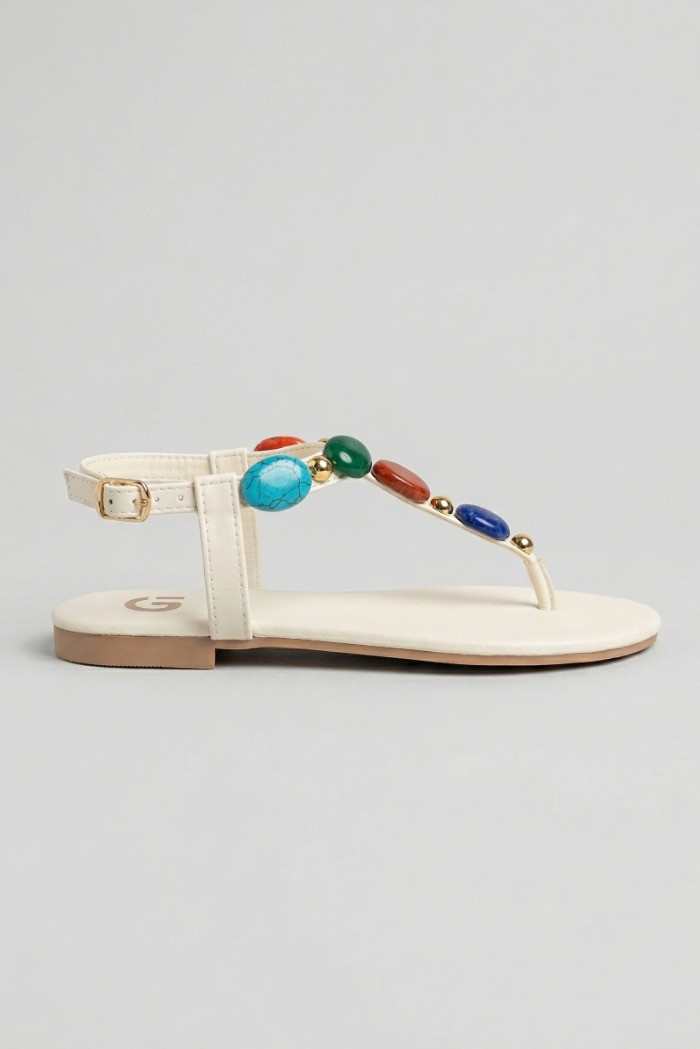 Gold & Gold sandalo infradito con pietre FL270 [23925e9e]