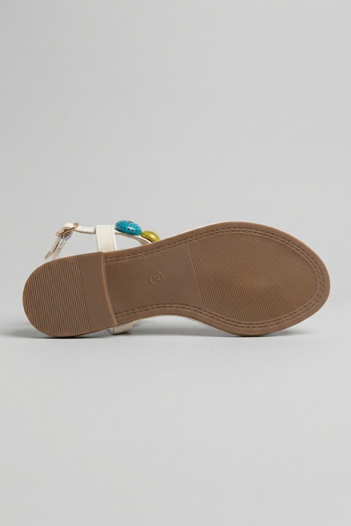 Gold & Gold sandalo infradito con pietre FL270 [ffe45a8d]