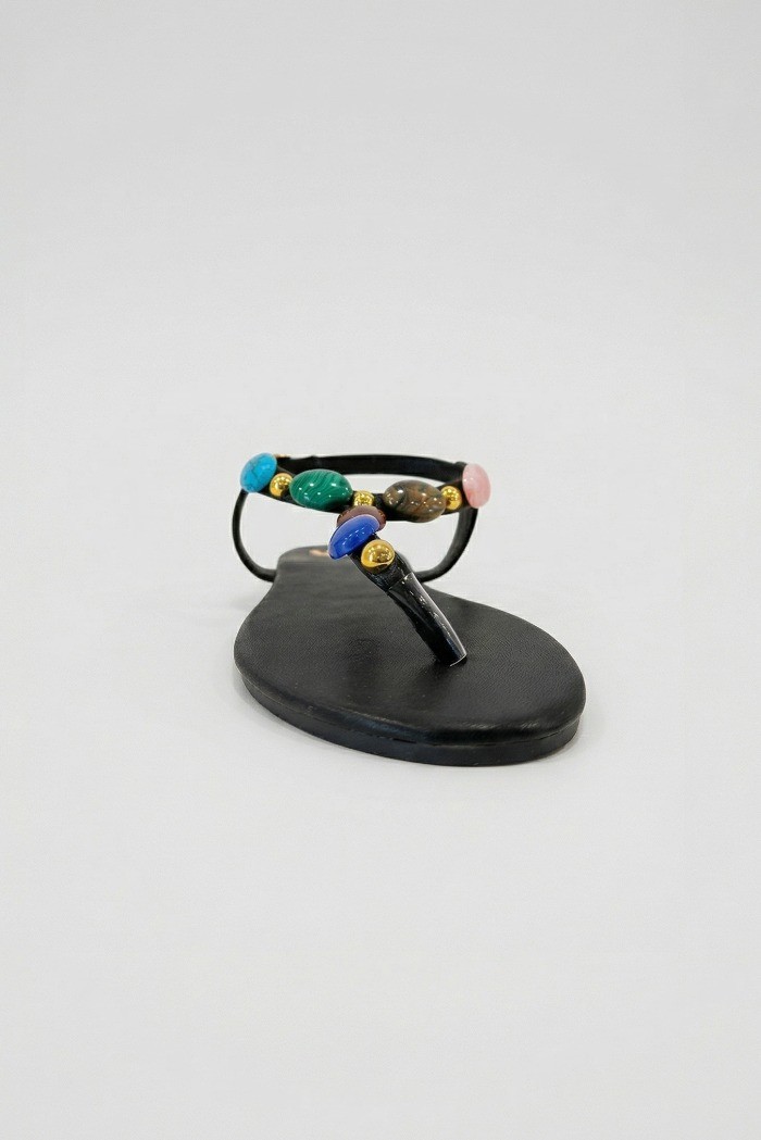 Gold & Gold sandalo infradito con pietre FL270 [427dc312]