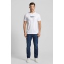 Icon t-shirt in cotone con stampa logo IUT002 [383c9ebd]