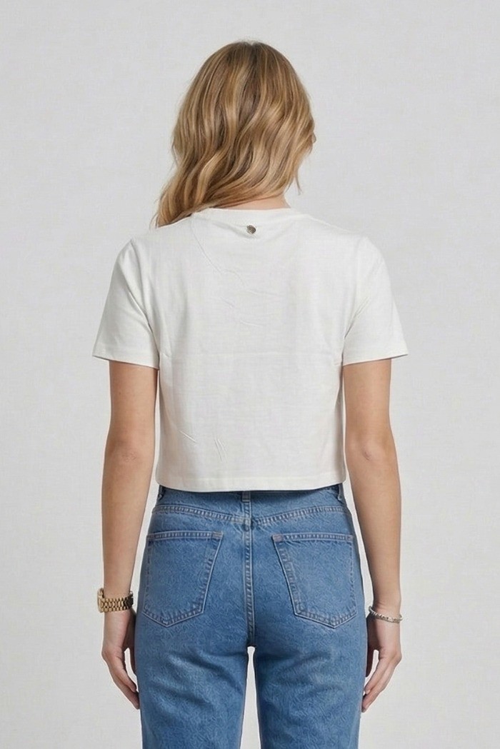 Blash t-shirt cropped in cotone BS1710011 [bc33db1a]