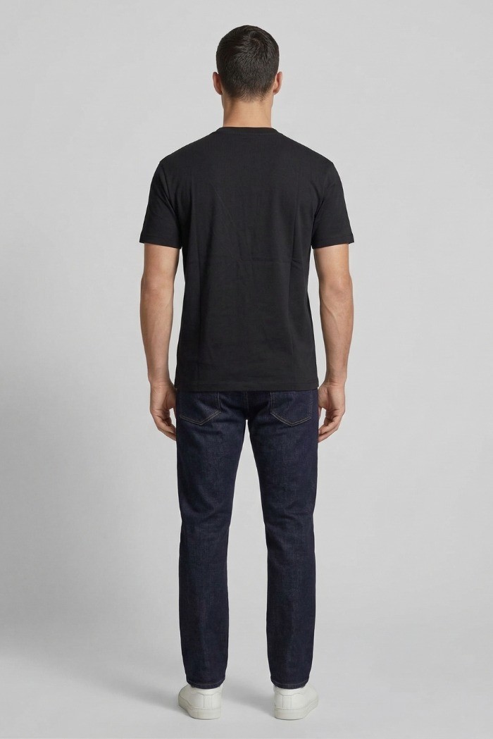 Icon t-shirt in cotone con logo borchiato IUT025 [76e9199d]
