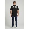 Icon t-shirt in cotone mezzo collo con stampa logo IUT008 [650f00f9]