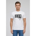 Icon t-shirt in cotone con stampa logo effetto lucido IUT019 [ef26d363]