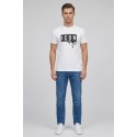 Icon t-shirt in cotone con stampa logo effetto lucido IUT019 [811d516a]