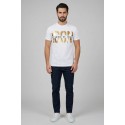 Icon t-shirt in cotone con logo oro IUT022 [501e46fc]