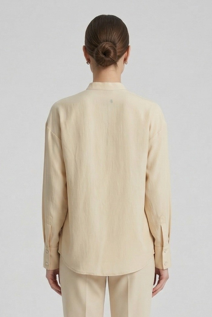 PDK camicia coreana con scollo a V 056992 [25494a06]