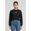 Icon felpa girocollo in cotone stretch con stampe logo IDF007 [0e8079e9]