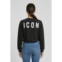 Icon felpa girocollo in cotone stretch con stampe logo IDF007 [d7a63ae4]