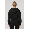 Drop Season 2 felpa cropped in cotone con zip e cappuccio SS26W500 [491e10af]