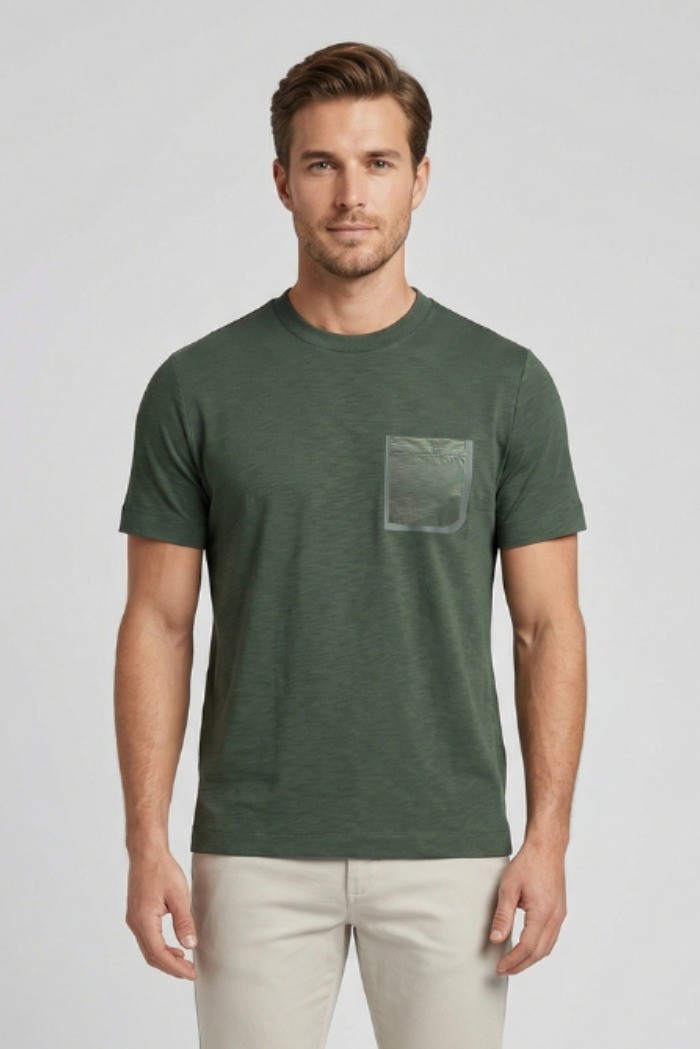 Markup t-shirt in tessuto tecnico con taschino MK1910091 [87e61e75]