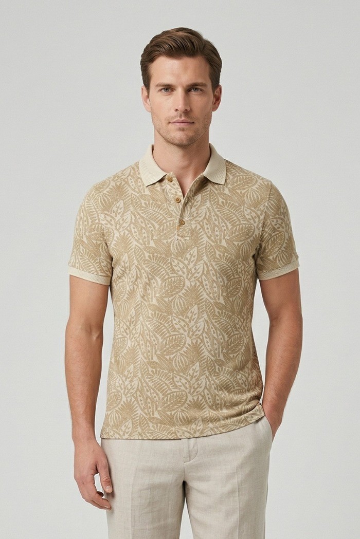 Markup polo da uomo in cotone a fantasia mk1910087 [ba5bf982]