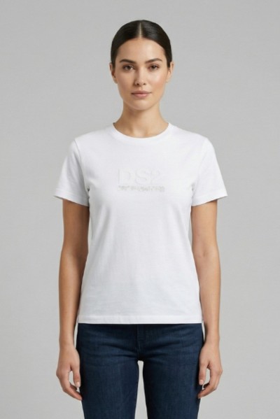 Drop Season 2 t-shirt in cotone con logo SS26W515 — 805219040078770_1