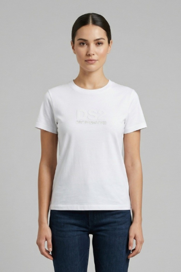 Drop Season 2 t-shirt in cotone con logo SS26W515 [30e47a3d]