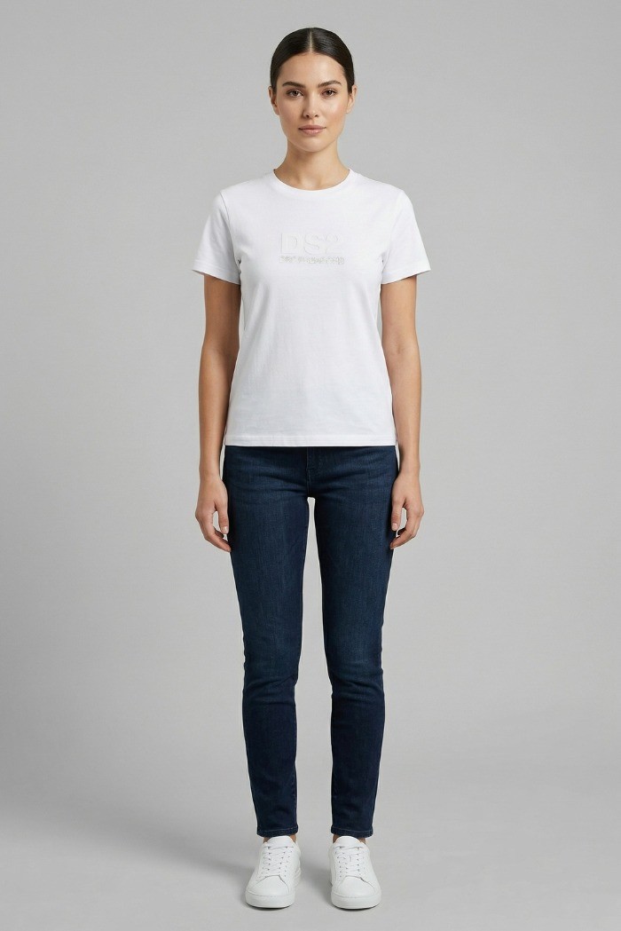 Drop Season 2 t-shirt in cotone con logo SS26W515 [5edff834]