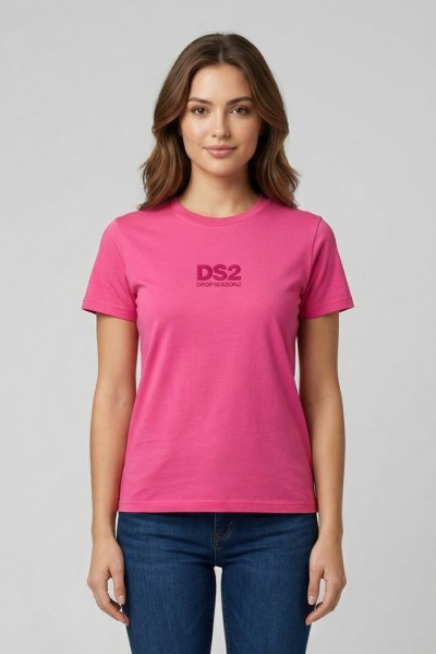 Drop Season 2 t-shirt in cotone con logo SS26W515 — 805219040078770_3