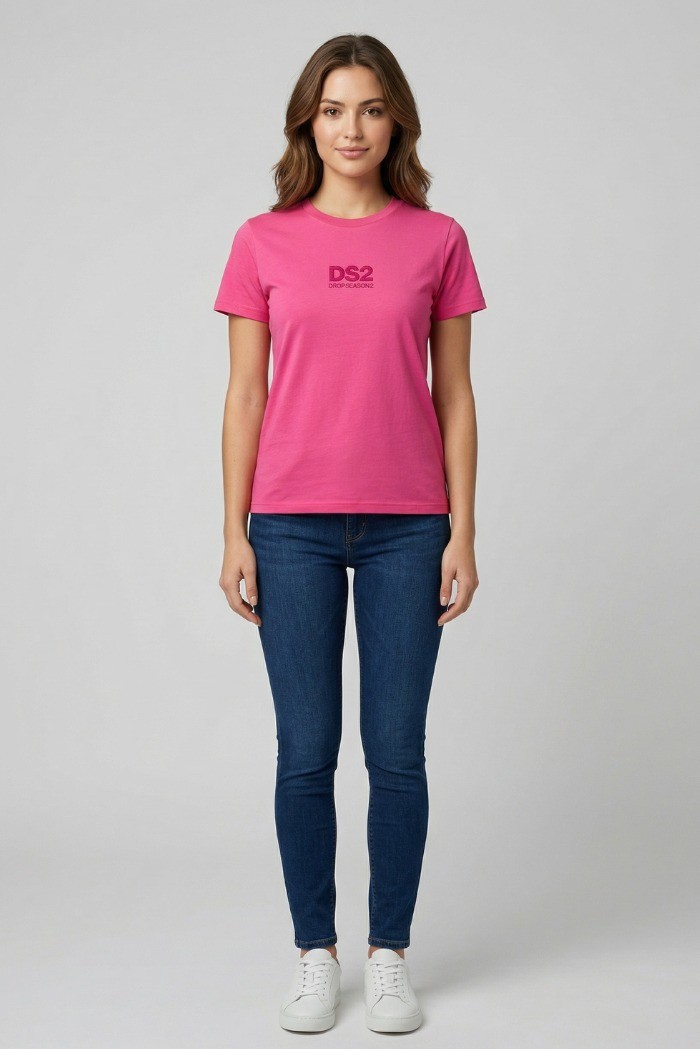Drop Season 2 t-shirt in cotone con logo SS26W515 [cb5a6988]