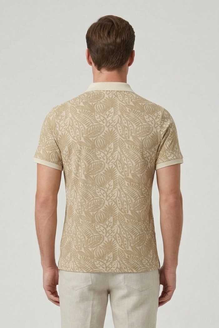 Markup polo da uomo in cotone a fantasia MK1910087 [637dba8f]