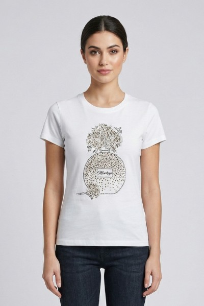 Markup t-shirt in cotone con strass MW1610024 — 805219040078784_1