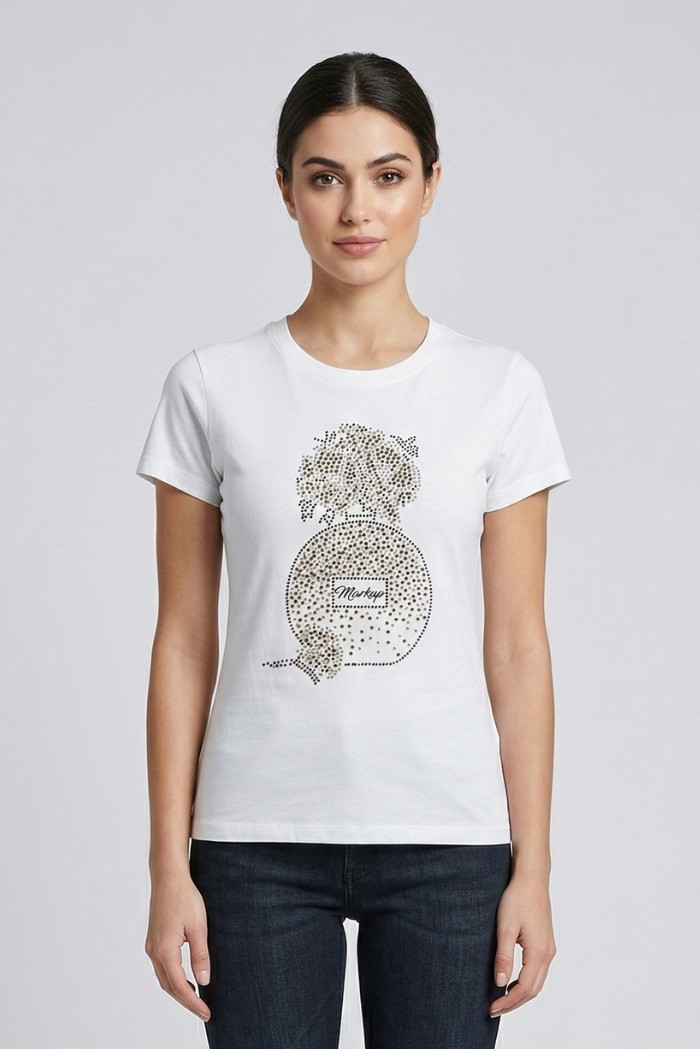 Markup t-shirt in cotone con strass MW1610024 [f6af86ca]