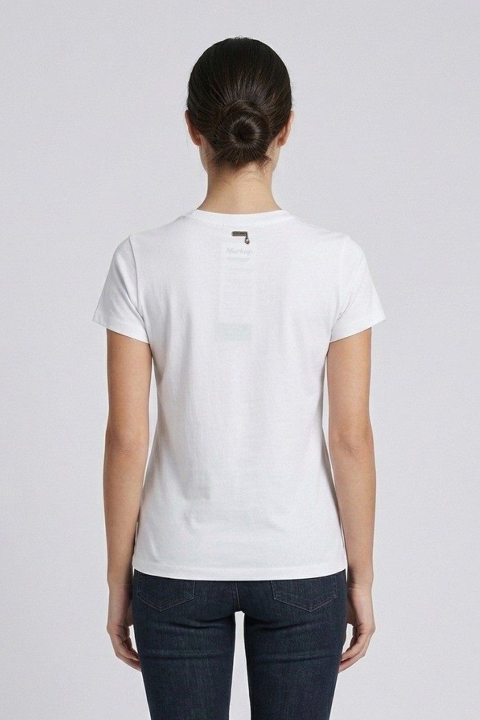 Markup t-shirt in cotone con strass MW1610024 [2f89c5c7]