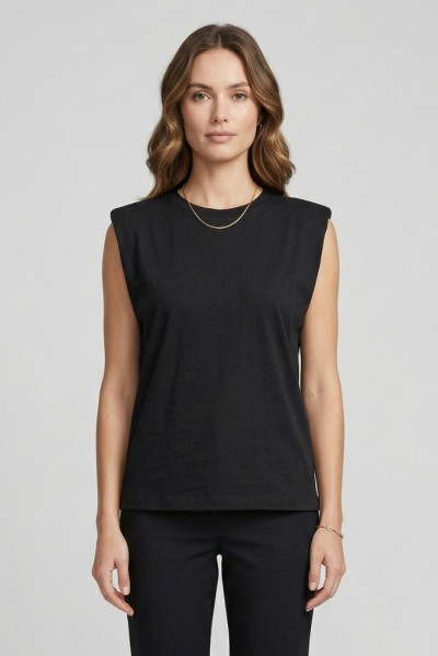 Fresh Flower t-shirt smanicata in cotone filo di scozia FD557 — 805219040079320_2