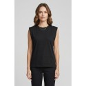 Fresh Flower t-shirt smanicata in cotone filo di scozia FD557 [00f74f5f]
