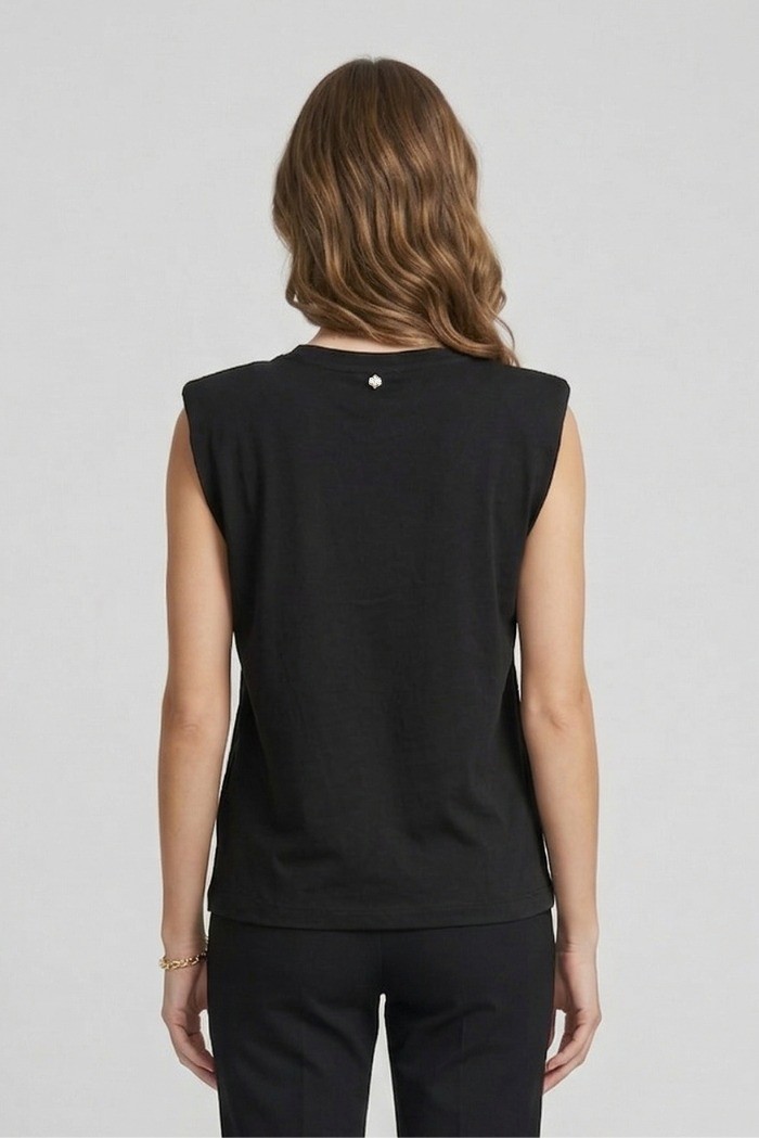 Fresh Flower t-shirt smanicata in cotone filo di scozia FD557 [d9d10c52]