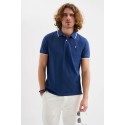 Jaggy polo in piquet con logo ricamo e riga a contrasto Sidney JMD009DN102261 [15531f6b]