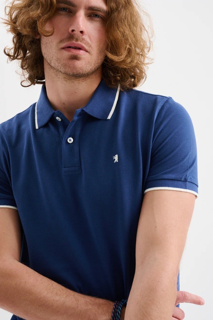 Jaggy polo in piquet con logo ricamo e riga a contrasto Sidney JMD009DN102261 [7b689d62]