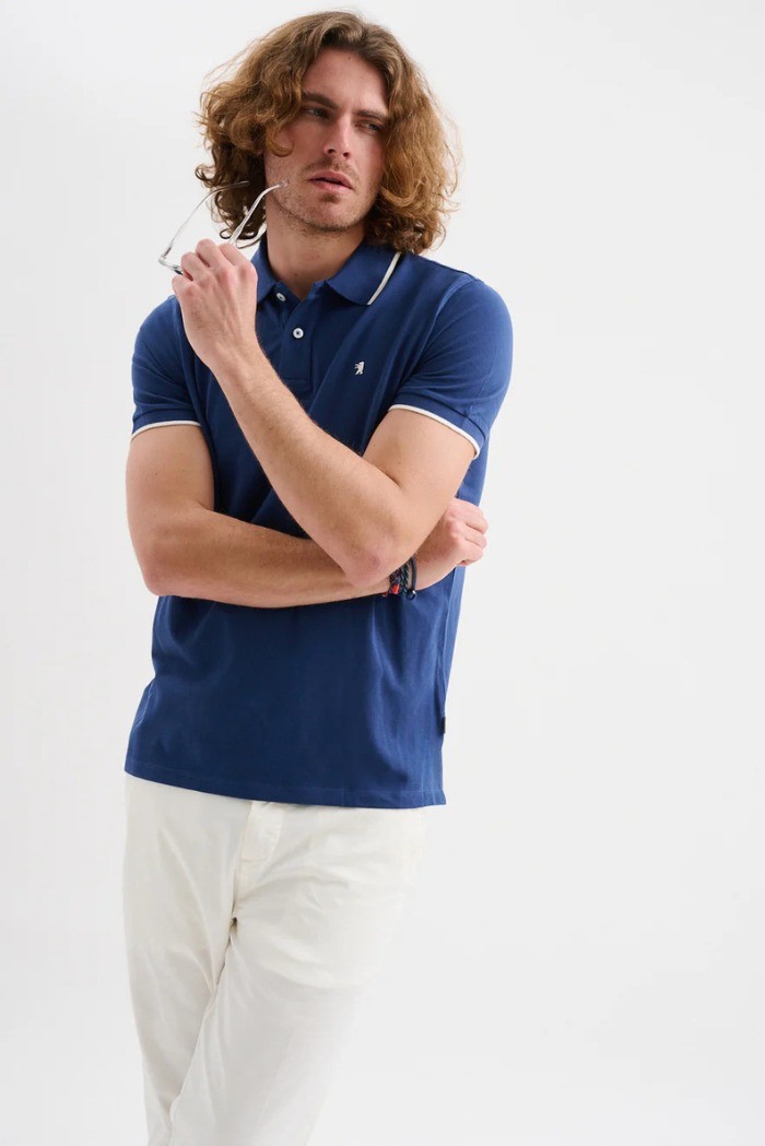 Jaggy polo in piquet con logo ricamo e riga a contrasto Sidney JMD009DN102261 [c9251b78]