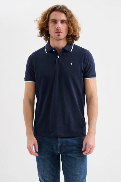 Jaggy polo in piquet con logo ricamo e riga a contrasto Sidney JMD009DN102261 [19c23112]