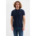 Jaggy polo in piquet con logo ricamo e riga a contrasto Sidney JMD009DN102261 [19c23112]
