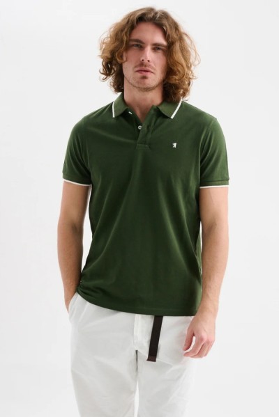 Jaggy polo in piquet con logo ricamo e riga a contrasto Sidney JMD009DN102261 [006bcd96]