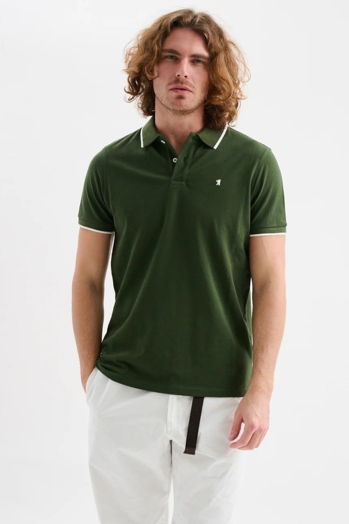 Jaggy polo in piquet con logo ricamo e riga a contrasto Sidney JMD009DN102261 [006bcd96]