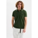 Jaggy polo in piquet con logo ricamo e riga a contrasto Sidney JMD009DN102261 [006bcd96]