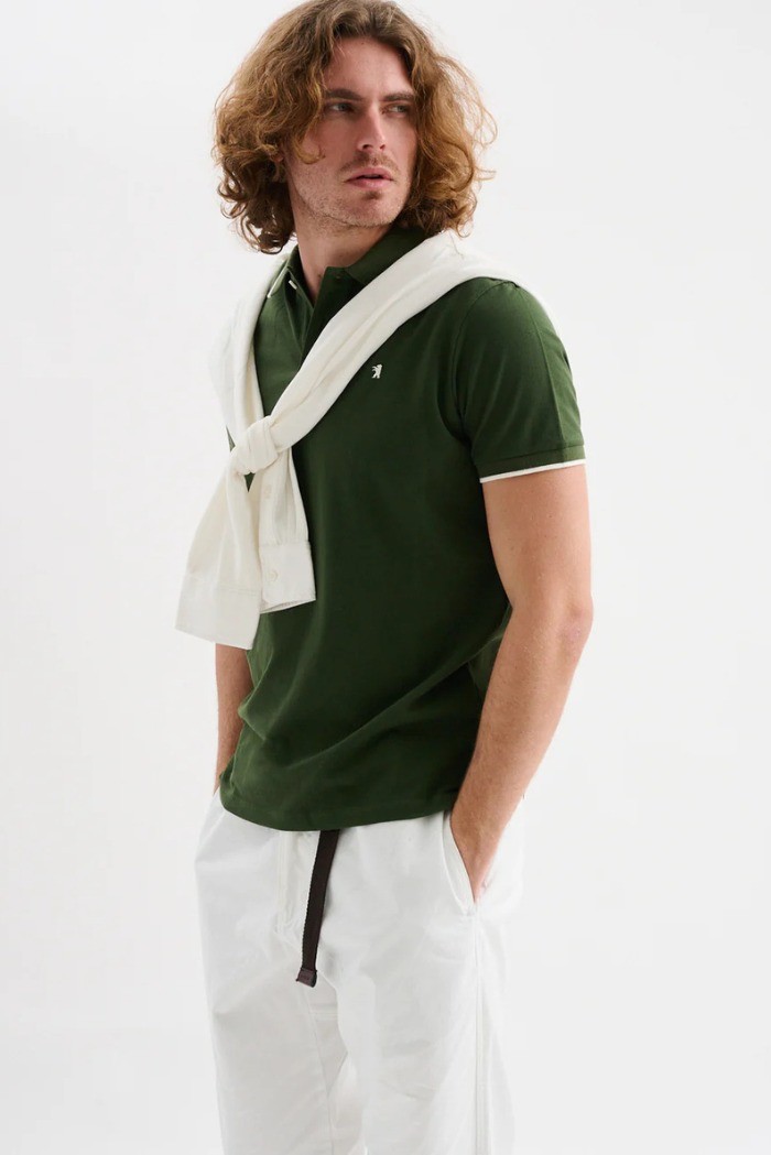 Jaggy polo in piquet con logo ricamo e riga a contrasto Sidney JMD009DN102261 [dc1dc985]