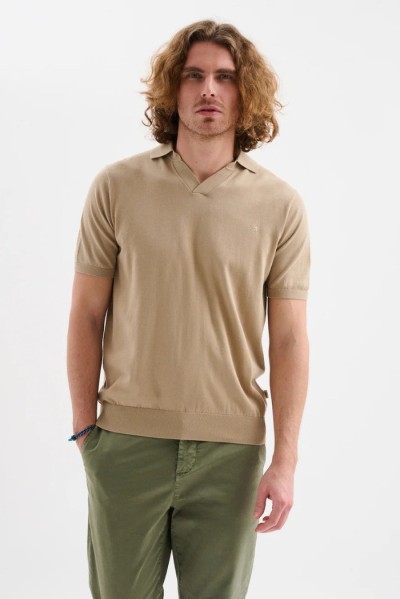 Jaggy polo derby in filo con logo Dousa JMD053DZ144261 — 805219040079429_1