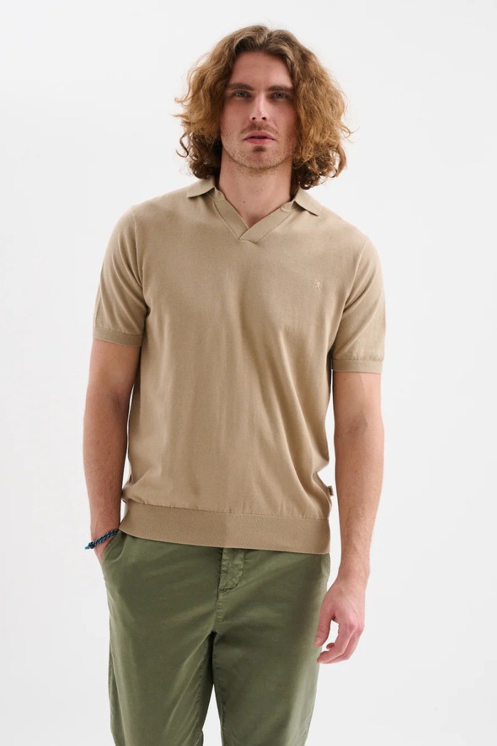 Jaggy polo derby in filo con logo Dousa JMD053DZ144261 [764e9c9e]