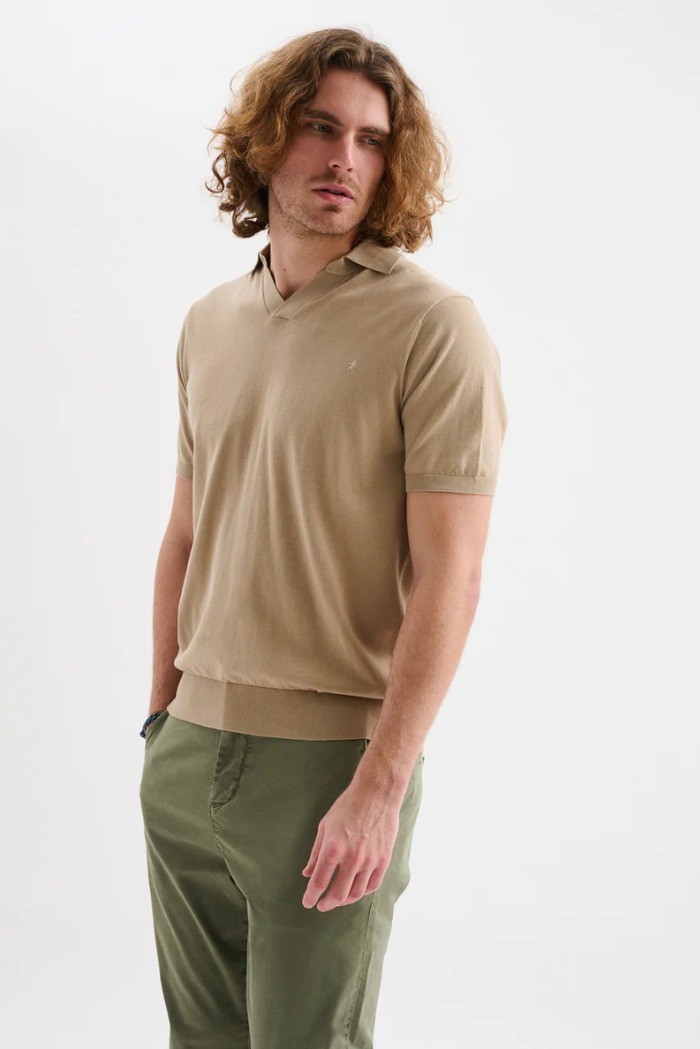 Jaggy polo derby in filo con logo Dousa JMD053DZ144261 [af68df93]