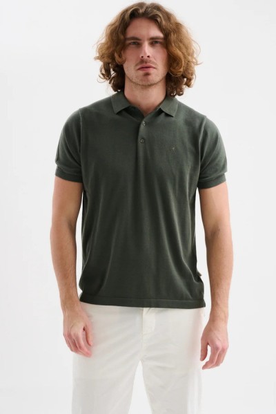 Jaggy polo in filo con logo ricamo Drake JMD054DZ144261 [79214298]