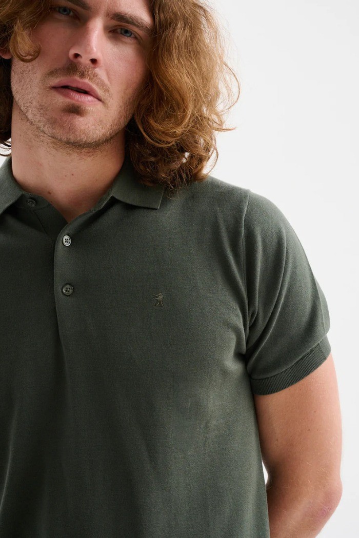 Jaggy polo in filo con logo ricamo Drake JMD054DZ144261 [171ac091]