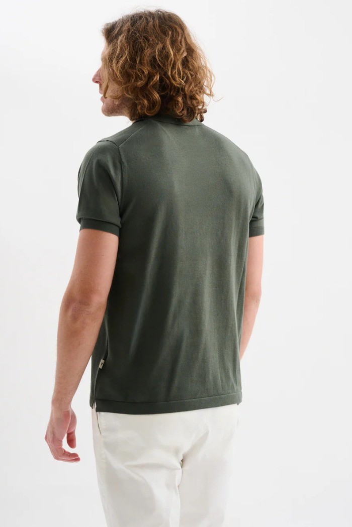 Jaggy polo in filo con logo ricamo Drake JMD054DZ144261 [124a878f]