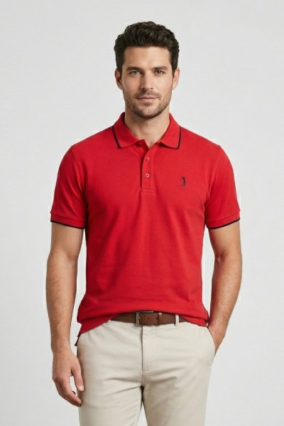 US Golf Club polo in piquet con contrasti Pietro PO2001 — 805219040078894_4