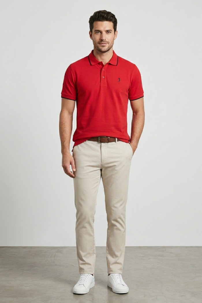 US Golf Club polo in piquet con contrasti Pietro PO2001 [d35bc506]